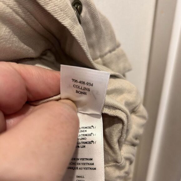 Rails‎ Collins Military Jacket Cream Beige Bone Neutral Small Tencel Linen Blend - Picture 11 of 11